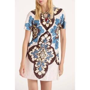 NEW LA DOUBLEJ super mini swing dress in palazzo chocolate